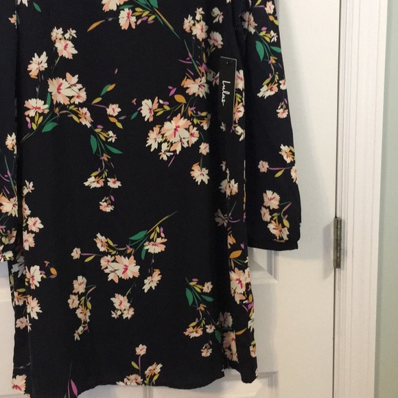 Navy Blue Floral Shift Dress from Lulu’s - Picture 4 of 5